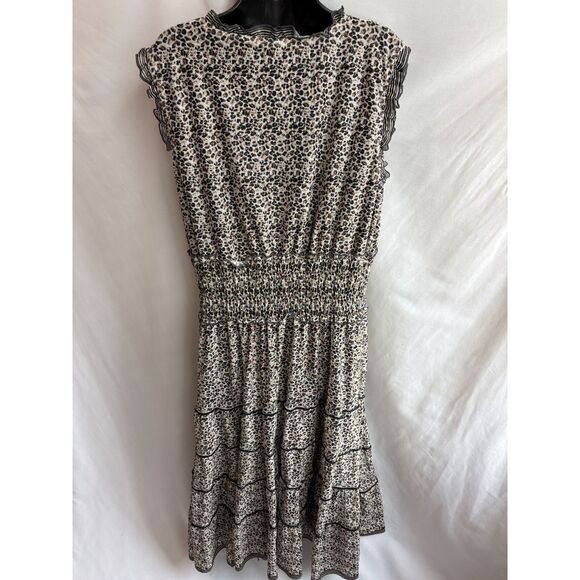 Liz Jordan Midi Dress Size 18 Tiered Animal Print Leopard Cheetah 90s Romantic - Picture 4 of 10